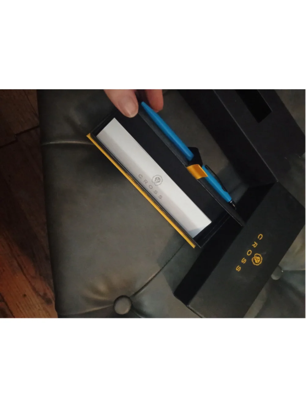 Unisex Cross Click Rolling Ball Pen One Size Bright Blue and Black